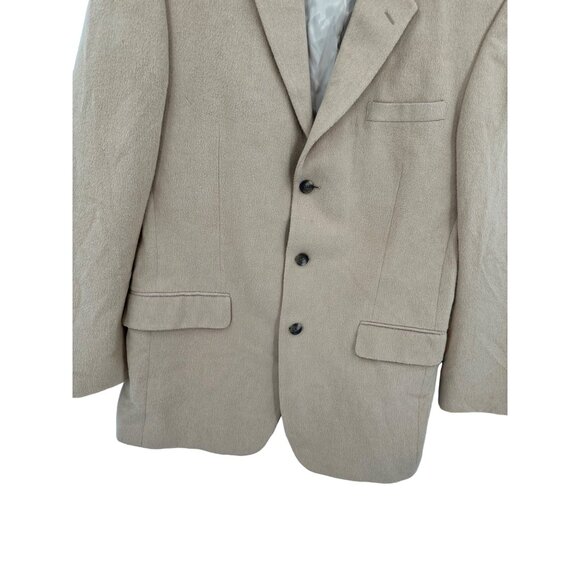 Jos. A Banks Camel Hair‎ Coat Jacket Mens Size 42L Luxury Minimalist - Picture 7 of 10